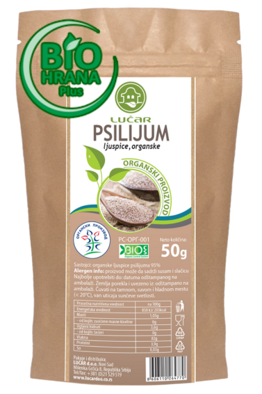 Psyilijum ljuspice organske 50g Lucar